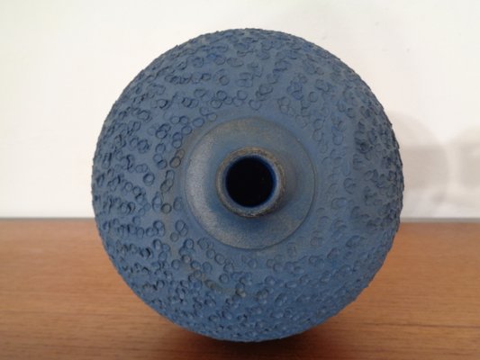 Bauhaus Blue Studio Ceramic Vase by Heiner Hans Körting, 1940s-RDW-733096