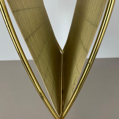 Bauhaus Brass and Bamboo Magazine Holder, Austria, 1950s-QZ-1822396