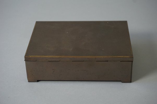 Bauhaus Brass Cigar Box from Erhard & Söhne-RST-1233388