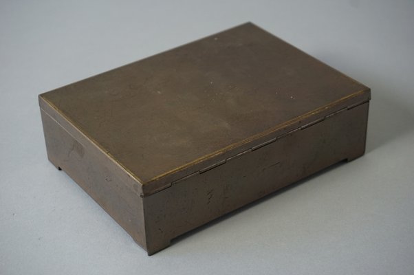 Bauhaus Brass Cigar Box from Erhard & Söhne-RST-1233388