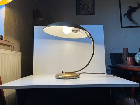 Bauhaus Brass Desk Lamp by Egon Hillebrand, 1940s-LCR-1133084