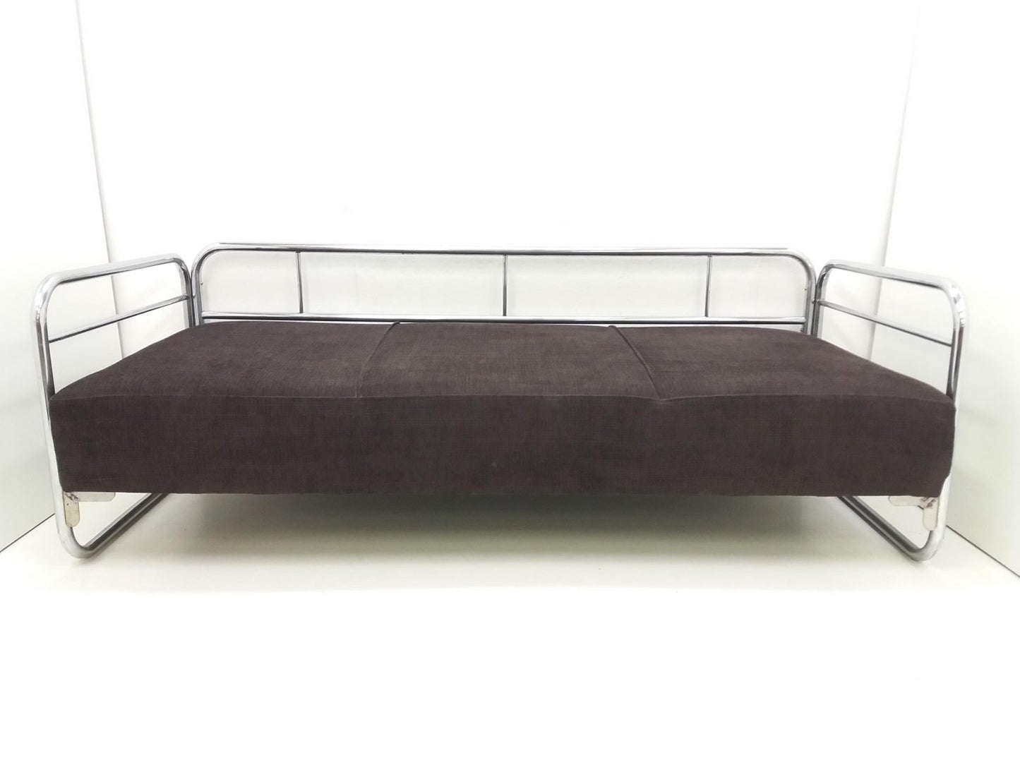 Bauhaus Chrome 3-Seater Sofa by Robert Slezák, 1940s