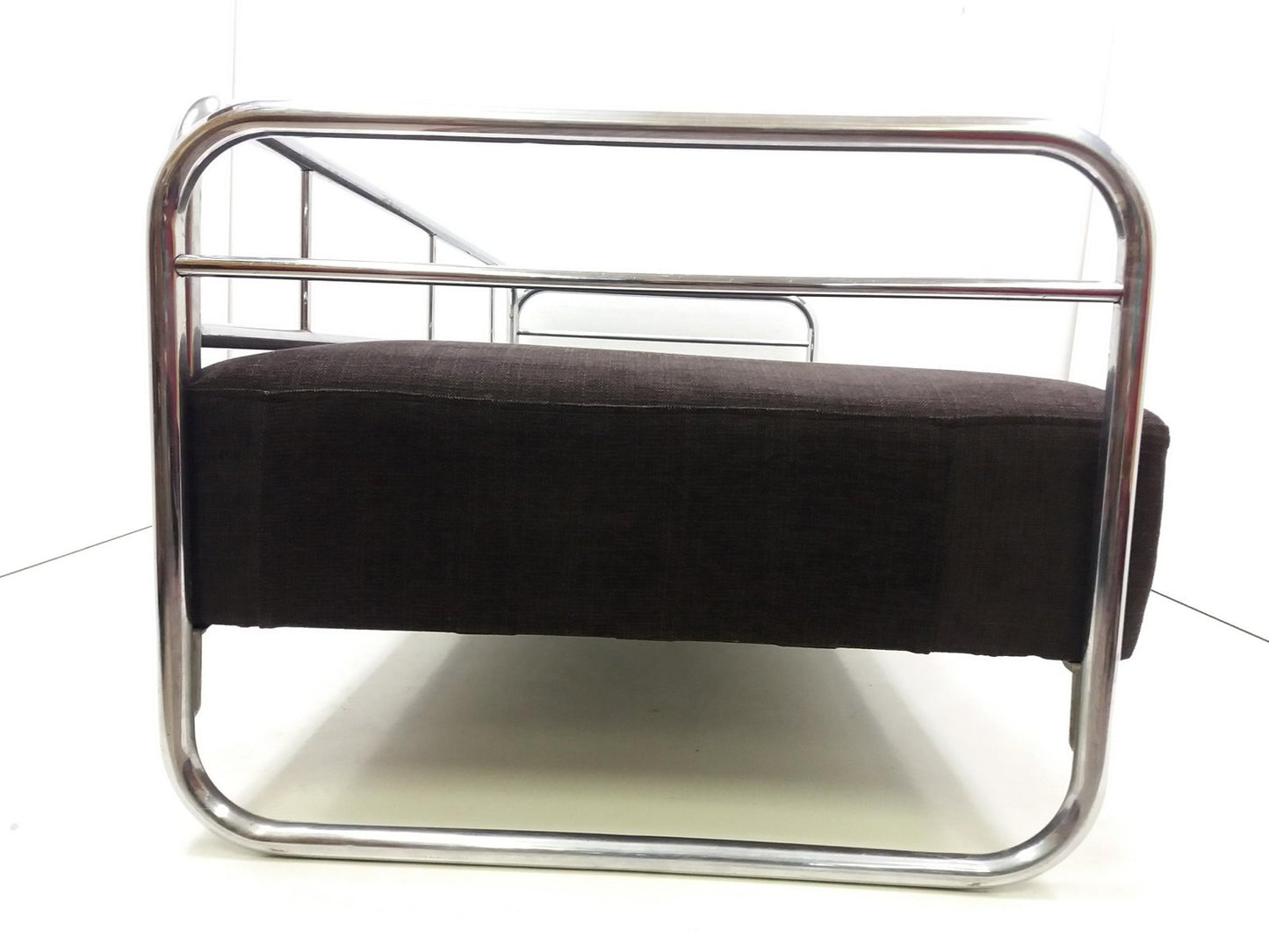 Bauhaus Chrome 3-Seater Sofa by Robert Slezák, 1940s