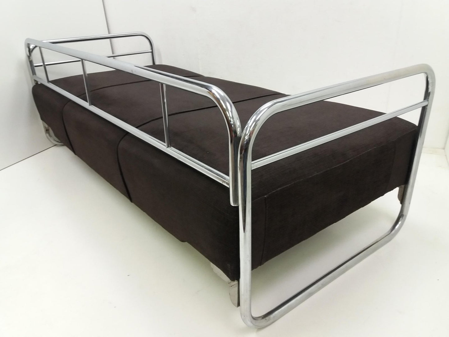 Bauhaus Chrome 3-Seater Sofa by Robert Slezák, 1940s