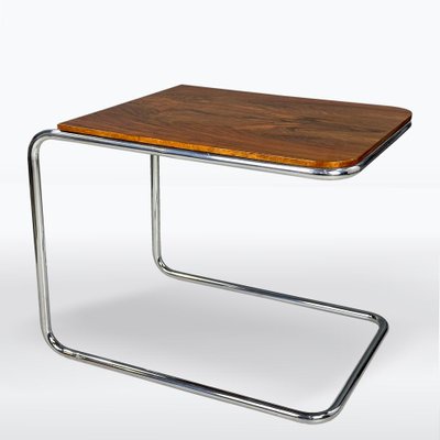 Bauhaus Chrome and Walnut Couch Table, 1930s-XSL-2024682