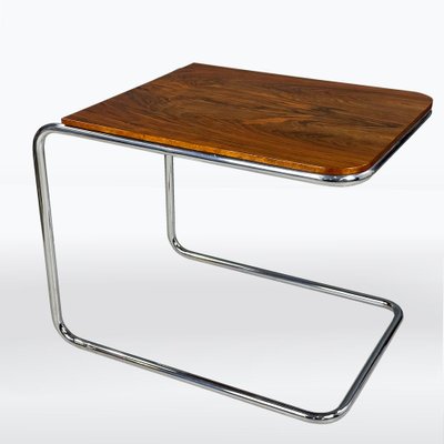 Bauhaus Chrome and Walnut Couch Table, 1930s-XSL-2024682