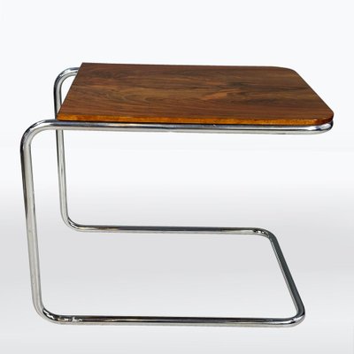 Bauhaus Chrome and Walnut Couch Table, 1930s-XSL-2024682