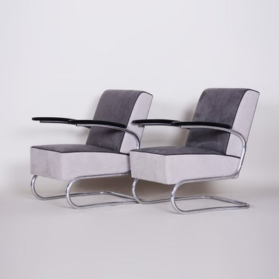 Bauhaus Chrome Armchairs attributed to Mücke Melder, 1930s, Set of 2-WHY-1767455