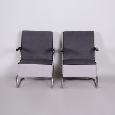 Bauhaus Chrome Armchairs attributed to Mücke Melder, 1930s, Set of 2-WHY-1767455