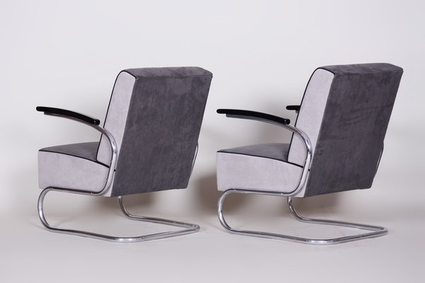 Bauhaus Chrome Armchairs attributed to Mücke Melder, 1930s, Set of 2-WHY-1767455