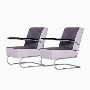 Bauhaus Chrome Armchairs attributed to Mücke Melder, 1930s, Set of 2-WHY-1767455