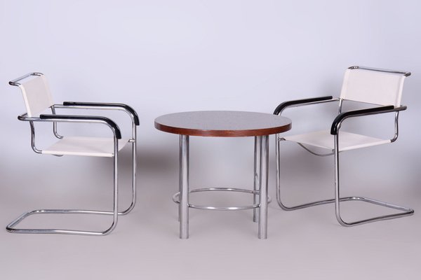 Bauhaus Chrome Armchairs by M. Breuer for Thonet, Czechia, 1930s, Set of 2-WHY-1705604