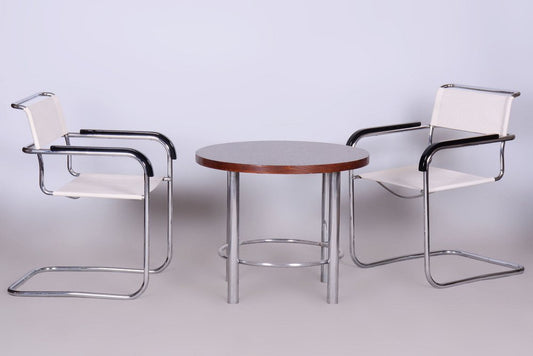 Bauhaus Chrome Armchairs by M. Breuer for Thonet, Czechia, 1930s, Set of 2