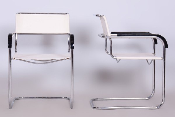 Bauhaus Chrome Armchairs by M. Breuer for Thonet, Czechia, 1930s, Set of 2-WHY-1705604