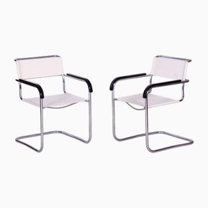 Bauhaus Chrome Armchairs by M. Breuer for Thonet, Czechia, 1930s, Set of 2-WHY-1705604