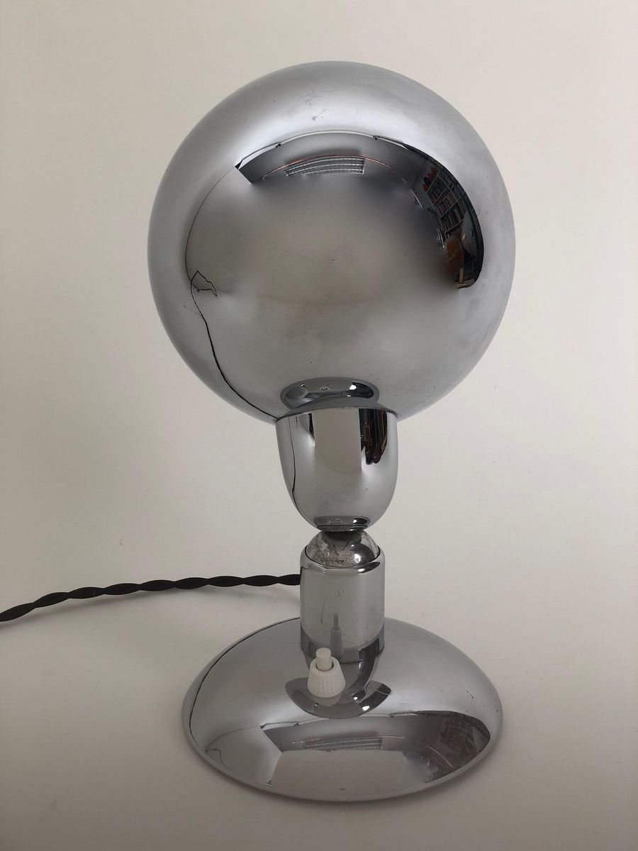 Bauhaus Chrome & Ikora Table Lamp or Wall Reflector from WMF, 1936