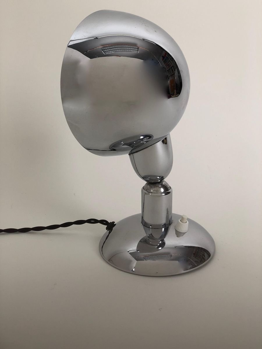 Bauhaus Chrome & Ikora Table Lamp or Wall Reflector from WMF, 1936