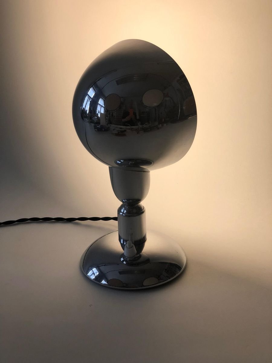 Bauhaus Chrome & Ikora Table Lamp or Wall Reflector from WMF, 1936