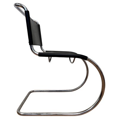 Bauhaus Chrome & Leather Chair Mr 10 attributed to Ludwig Mies Van Der Rohe for Thonet, 1980s-TZ-2018649