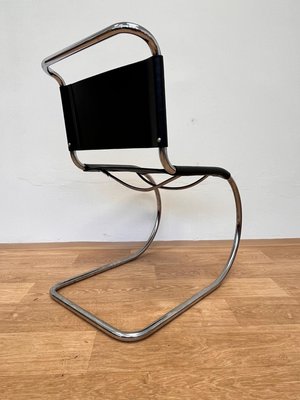 Bauhaus Chrome & Leather Chair Mr 10 attributed to Ludwig Mies Van Der Rohe for Thonet, 1980s-TZ-2018649