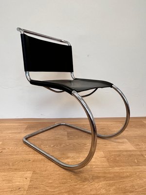 Bauhaus Chrome & Leather Chair Mr 10 attributed to Ludwig Mies Van Der Rohe for Thonet, 1980s-TZ-2018649