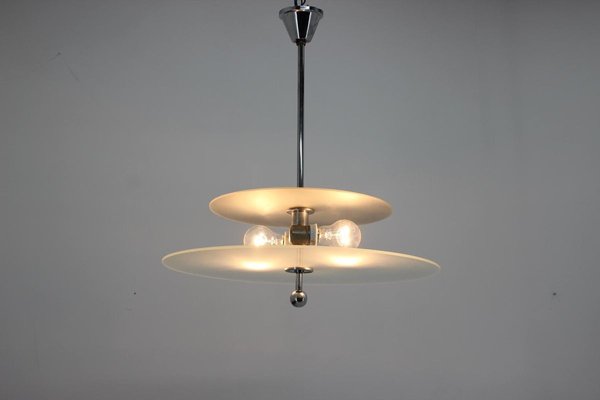 Bauhaus Chrome Pendant Lamp, 1930s-TZ-891674