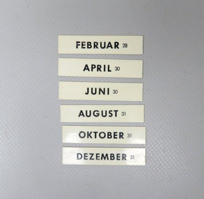 Bauhaus Chrome-Plated Black Eternal Calendar by Jakob Maul, 1920s-EY-1721074