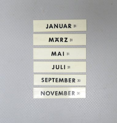 Bauhaus Chrome-Plated Black Eternal Calendar by Jakob Maul, 1920s-EY-1721074