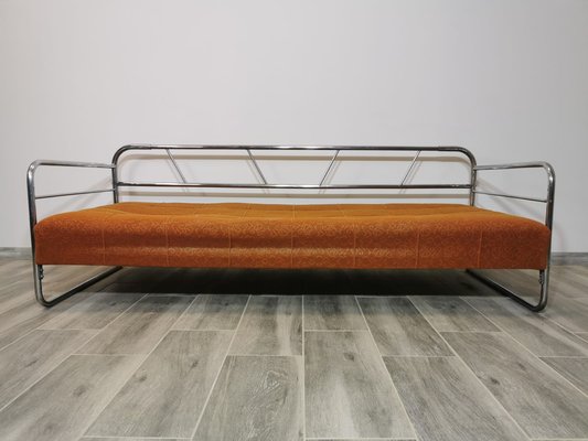 Bauhaus Chrome Sofa by Robert Slezak for Slezak Factories, 1930s-QJA-1741512