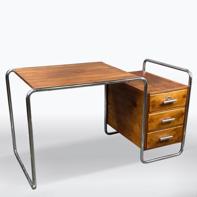 Bauhaus Chrome Tube Writing Desk by Marcel Breuer for Thonet, 1929-XSL-2021514