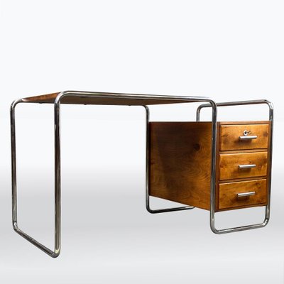 Bauhaus Chrome Tube Writing Desk by Marcel Breuer for Thonet, 1929-XSL-2021514