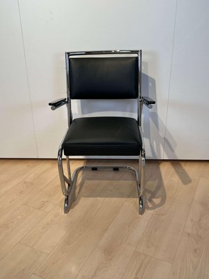 Bauhaus Chromed Tubular Steel and Leather Cantilever Armchair, Germany, 1935-NNB-1425709