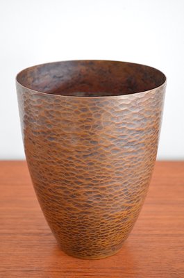 Bauhaus Copper Vase by Albert Gustav Bunge, 1930s-OV-1063762