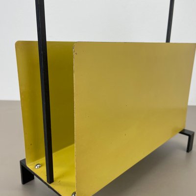 Bauhaus Cubic Metal Magazine Holder, Netherlands, 1970s-QZ-1817190