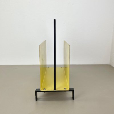 Bauhaus Cubic Metal Magazine Holder, Netherlands, 1970s-QZ-1817190