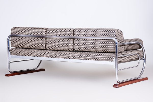 Bauhaus Czech Grey Sofa by Robert Slezak for Thonet, 1930s-WHY-1097909