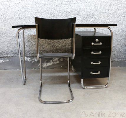 Bauhaus Desk in Chrome, 1920s, Set of 2-KWR-1720398