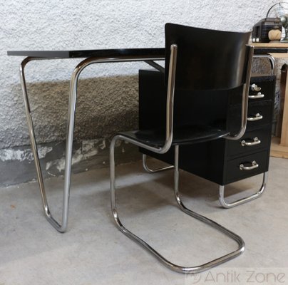 Bauhaus Desk in Chrome, 1920s, Set of 2-KWR-1720398