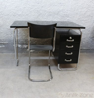 Bauhaus Desk in Chrome, 1920s, Set of 2-KWR-1720398