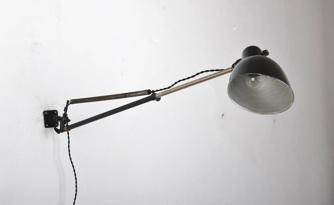 Bauhaus Enamel Telescopic Wall Lamp, 1930s-VHD-1716501