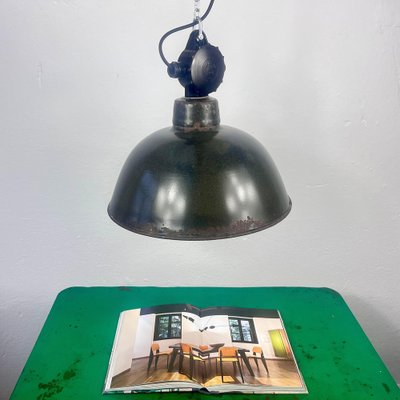 Bauhaus Factory Ceiling Lamp, GDR, 1960s-WPB-1791219