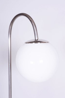 Bauhaus Floor Lamp in Beech and Chrome, Former Czechoslovakia, 1930s-WHY-1705978