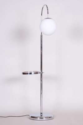 Bauhaus Floor Lamp in Chrome & Milk Glass, 1930s-WHY-1767519