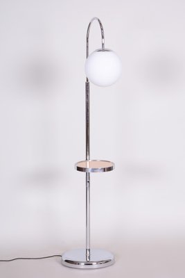 Bauhaus Floor Lamp in Chrome & Milk Glass, 1930s-WHY-1767519