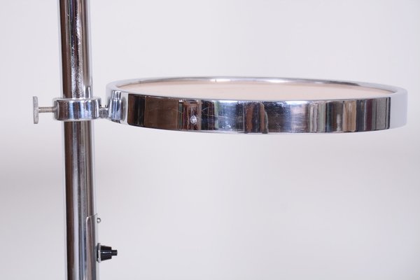 Bauhaus Floor Lamp in Chrome & Milk Glass, 1930s-WHY-1767519