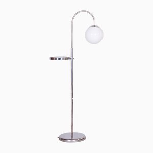 Bauhaus Floor Lamp in Steel and Milk Glass, 1930s-WHY-1734231