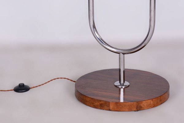 Bauhaus Floor Lamp in Walnut and Chrome, 1930s-WHY-1723755