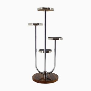 Bauhaus Flower Side Table in Chrome by J. Halabala, 1930s-TZ-1277086