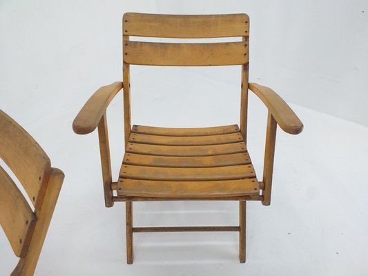 Bauhaus Folding Armchairs from Naether, Germany, 1930s, Set of 3-TZ-1092359