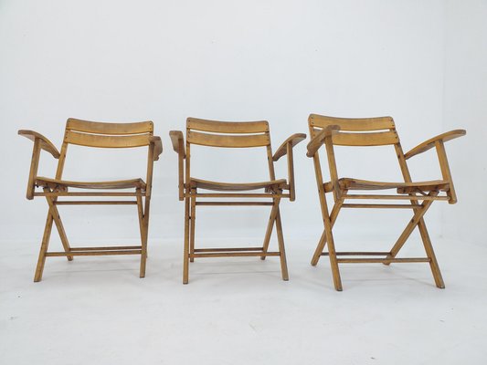 Bauhaus Folding Armchairs from Naether, Germany, 1930s, Set of 3-TZ-1092359